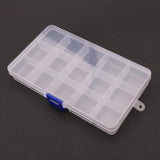 Max Maxb Plastic Clear Guitar Pick Plectrum Box Case 15 Grid Guitar Parts Accessories