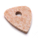 Max Maxb 10Pcs Wool Blend Ukulele Picks with Hole Ukulele Part Cream Color & Gray