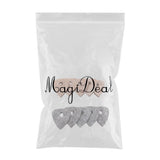Max Maxb 10Pcs Wool Blend Ukulele Picks with Hole Ukulele Part Cream Color & Gray