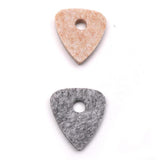Max Maxb 10Pcs Wool Blend Ukulele Picks with Hole Ukulele Part Cream Color & Gray
