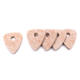 Max Maxb 10Pcs Wool Blend Ukulele Picks with Hole Ukulele Part Cream Color & Gray