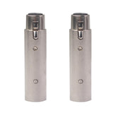 Maxbell Zinc Alloy 3 Pin Male to 5 Pin XLR Female Audio Adapter Connector