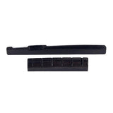 Maxbell 1 Set Black Camel Bone Guitar Bridge Saddle and Nut for Guitar