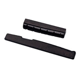 Maxbell 1 Set Black Camel Bone Guitar Bridge Saddle and Nut for Guitar