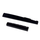 Maxbell 1 Set Black Camel Bone Guitar Bridge Saddle and Nut for Guitar