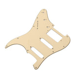 Maxbell Prewired 2-ply Pickguard Scratchplate SSH for ST Style Guitar Light Yellow