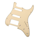 Maxbell Prewired 2-ply Pickguard Scratchplate SSH for ST Style Guitar Light Yellow