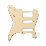 Maxbell Prewired 2-ply Pickguard Scratchplate SSH for ST Style Guitar Light Yellow
