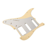 Maxbell Prewired 2-ply Pickguard Scratchplate SSH for ST Style Guitar Light Yellow