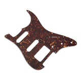 Maxbell Prewired 3-ply Pickguard Scratchplate SSH for ST Style Guitar Dark Brown