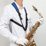 Maxbell Adjustable Saxophone Sax Cotton Padded Neck Strap with Hook Clasp Red