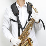 Maxbell Adjustable Saxophone Sax Soft Cotton Padded Shoulder Strap with Hook Clasp