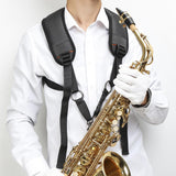 Maxbell Adjustable Saxophone Sax Soft Cotton Padded Shoulder Strap with Hook Clasp