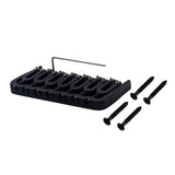 Maxbell 7 String Fixed Hard Tail Guitar Bridge Tailpiece for Electric Guitar Black