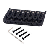 Maxbell 7 String Fixed Hard Tail Guitar Bridge Tailpiece for Electric Guitar Black