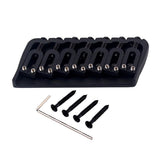 Maxbell 7 String Fixed Hard Tail Guitar Bridge Tailpiece for Electric Guitar Black