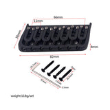 Maxbell 7 String Fixed Hard Tail Guitar Bridge Tailpiece for Electric Guitar Black