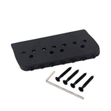 Maxbell 7 String Fixed Hard Tail Guitar Bridge Tailpiece for Electric Guitar Black