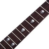 Maxbell Electric Guitar Neck Maple 24 Fret Replacement Parts DIY Luminous Skull Dots