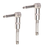 Maxbell 2Pieces Zinc Alloy L Shape 6.35mm Mono DIY Solder Plug for Guitar Mic Audio
