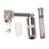 Maxbell 2Pieces Zinc Alloy L Shape 6.35mm Mono DIY Solder Plug for Guitar Mic Audio