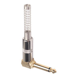 Maxbell 2Pieces Zinc Alloy L Shape 6.35mm Mono DIY Jack Plug for Guitar Mic Audio