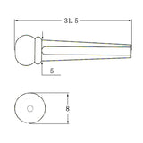 Maxbell Set of Guitar Bridge Pins Saddle Nut for Left Handed Acoustic Guitar Parts