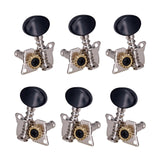 Maxbell Acoustic Guitar String 3R3L Open Button Tuning Key Tuner Pegs Head Knobs