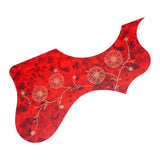 Maxbell 41" Acoustic Guitar Pickguard Decorative Anti-scratch Folk Guitar Right Hand Red
