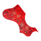 Maxbell 41" Acoustic Guitar Pickguard Decorative Anti-scratch Folk Guitar Right Hand Red