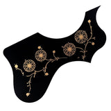 Maxbell 41" Acoustic Guitar Pickguard Decorative Anti-scratch Folk Guitar Right Hand Black