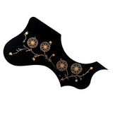 Maxbell 41" Acoustic Guitar Pickguard Decorative Anti-scratch Folk Guitar Right Hand Black