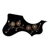 Maxbell 41" Acoustic Guitar Pickguard Decorative Anti-scratch Folk Guitar Right Hand Black