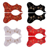 Maxbell Acoustic Guitar Pickguard Flower Anti-scratch Folk Guitar Left/Right Hand Red