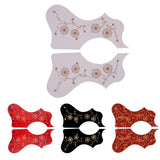 Maxbell Acoustic Guitar Pickguard Flower Anti-scratch Folk Guitar Left/Right Hand Red