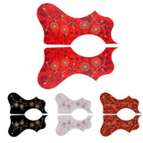 Maxbell Acoustic Guitar Pickguard Flower Anti-scratch Folk Guitar Left/Right Hand Red