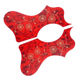 Maxbell Acoustic Guitar Pickguard Flower Anti-scratch Folk Guitar Left/Right Hand Red