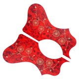 Maxbell Acoustic Guitar Pickguard Flower Anti-scratch Folk Guitar Left/Right Hand Red