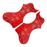 Maxbell Acoustic Guitar Pickguard Flower Anti-scratch Folk Guitar Left/Right Hand Red