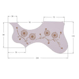 Maxbell Acoustic Guitar Pickguard Flower Anti-scratch Folk Guitar Left/Right Hand Black