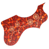 Maxbell Acoustic Guitar Pickguard Flower Anti-scratch Folk Guitar Left/Right Hand Brown