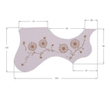 Maxbell Acoustic Guitar Pickguard Flower Anti-scratch Folk Guitar Left/Right Hand Brown