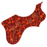 Maxbell Acoustic Guitar Pickguard Flower Anti-scratch Folk Guitar Left/Right Hand Brown