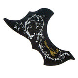 Maxbell 41in Acoustic Guitar Pickguard Flower Bird Anti-scratch Parts Right Hand Black