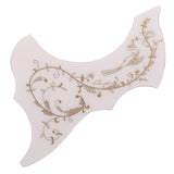 Maxbell 41in Acoustic Guitar Pickguard Flower Bird Anti-scratch Parts Right Hand White