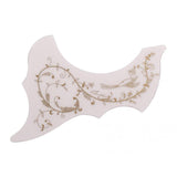 Maxbell 41in Acoustic Guitar Pickguard Flower Bird Anti-scratch Parts Right Hand White