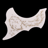 Maxbell 41in Acoustic Guitar Pickguard Flower Bird Anti-scratch Parts Right Hand White