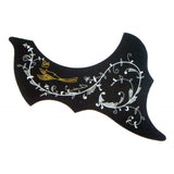 Maxbell Left Handed 40/41'' Folk Guitar Pickguard Anti Scratch Plate Black