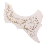 Maxbell Left Handed 40/41'' Folk Guitar Pickguard Anti Scratch Plate Cold White