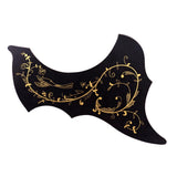 Maxbell Left Right Handed 40/41'' Folk Guitar Pickguard Scratch Plate Black+Gold